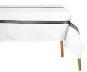 Black Cotton Tablecloth - Striped Tablecloth