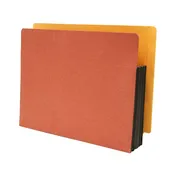 3 1/2″ Expansion Pockets, Letter Size, 22 pt., High Gusset, Red Rope with Color Back, 6 1/2″ Gusset (Model #1189)