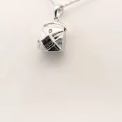 14kt white gold ruby and diamond purse. 3D
