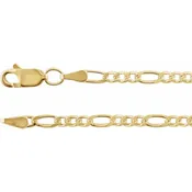 2.5 mm Figaro Chain Bracelet
