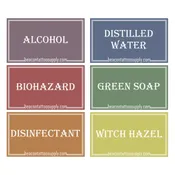 Beacon Label Bottle Stickers, Color 3 Inch By 2 Inch, 6 Pack