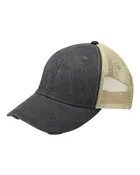 Adams Ollie Distressed Trucker Cap with Logo Embroidery