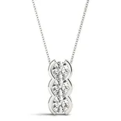 3 Stone Pendant 1Ct