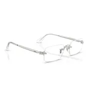 A$AP Rocky X Ray-Ban Optical "Rimless" Polished Silver with Clear Lens