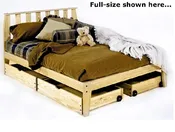 * The Rock - Solid Wood Platform Bed with Headboard - Mission Style