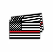 Black and White Back the Red American Flag Stickers – 3 Pack
