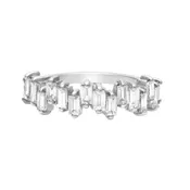 Alternating Heights Diamond Baguette Ring