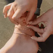18k Gold Filled Paperclip Anklet