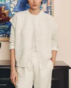 Amedeo Cap-Sleeve Cardigan