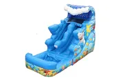 12FT Shark Attack Commercial Inflatable Water Slide