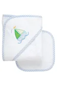 3 Marthas Applique Hooded Towel & Washcloth Set