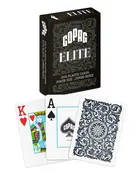 Copag Elite 100% Plastic Playing Cards - Poker Size (Standard) Jumbo Index Black Single Deck