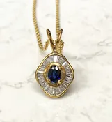 Sapphire and Diamond Pendant — Wooldridge Jewelers