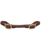 1/2" Doubled & Stitched Dark Oil Harness Leather Curb Strap
