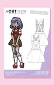 034 // BEAR PINAFORE - CUT/SEW - PDF Pattern