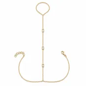 Baguette Bezel Stations Diamond Hand Chain