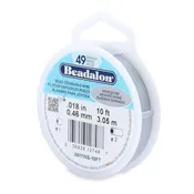 0.018" Satin Silver 49 Strand Beadalon Wire (10ft)