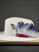 250 America Fluffy White Goose Hat Pin