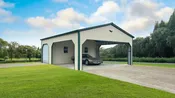 24x30x10 Metal Combo Unit - Vertical Roof - Eagle Carports
