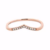 14K ROSE GOLD DIAMOND “V” WEDDING RING