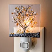 Fused Glass Nightlights - Light Brown Tree