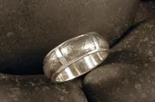Sterling Silver Stippled Section Band — Designs By S&R