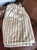 2 Panels Beige/Cream Polyester As is Stripe Custom Draperies/Curtains