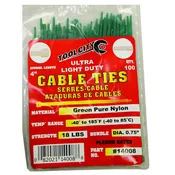 100 PIECE GREEN 4" 18# LIGHT