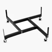 4 Way Gridwall Base With Casters – Black