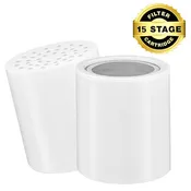 15-Stage Replacement Shower Water Filter Cartridges with Vitamin C for Hard Water - Compatible with Universal Shower Heads and Handheld Shower