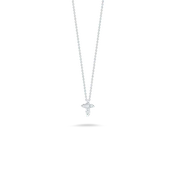 16-18" 18K WHITE GOLD BABY DIAMOND CROSS CONTAINING 0.11CTS., TOTAL WEIGHT