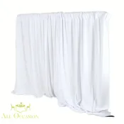 10' High White Pipe & Drape Rental – Per Linear Foot