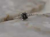 Spinel ring with split prong diamonds — Columbia River Jewelers