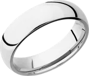 Cobalt chrome 6mm domed band with laser-carved roman numerals