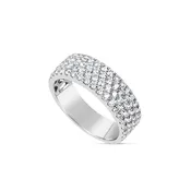 4 Row Pave Diamond Band