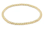 3mm Classic Gold Bead Bracelet
