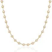 Bezel Diamond Tennis Necklace