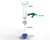 25mm Glass Microanalysis Holder, 15 ml, KG 25