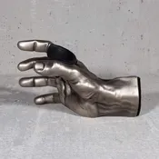 Silver Finish Classic Grip Wall Hanger - Right