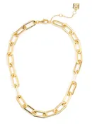 18k Gold-Plated Oblong Links Collar Necklace