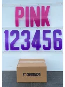 8″ Flexible Sign Letters for Changeable Signs Condensed Font 8-15/16″ Panel 300 count set Pink/Purple