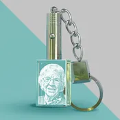 Keychain Rectangle Crystal with LED Light