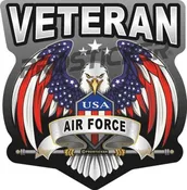Air Force Veteran Decal USA Flag Eagle Military ProSticker 260