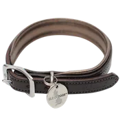Leather Collar Pewter Bronze