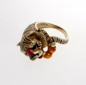 14k Yellow Gold Ring , With Enamel – Enamel