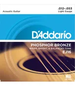 D'Addario EJ16 .012-.053 Phosphor Bronze Light Acoustic Guitar Strings
