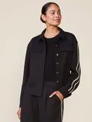 Anthem Fine Rib Scuba Shacket- Black
