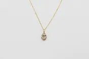 0.25Ct Lab Grown Oval Brilliant Diamond Bezel Pendant