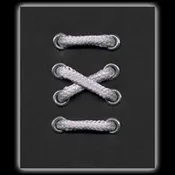6-7 Eyelet Light Grey Round Laces (102 cm / 40 in)
