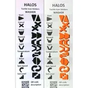 HALOS® Tactile Icon Stickers - Washer